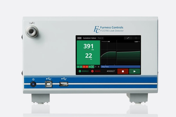 A model with a leak tester